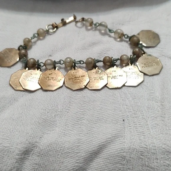 Vintage 10 Commandments Charm Bracelet - Picture 4 of 5